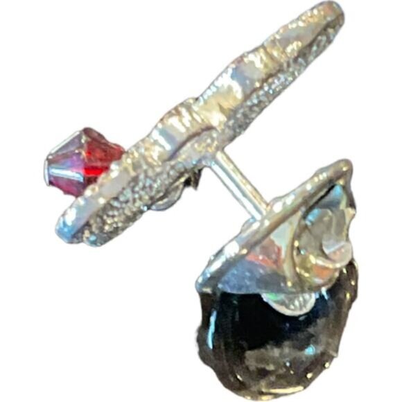 Butterfly Red Rhinestone Brooch Pin With Clutch Back Avon - Picture 3 of 6